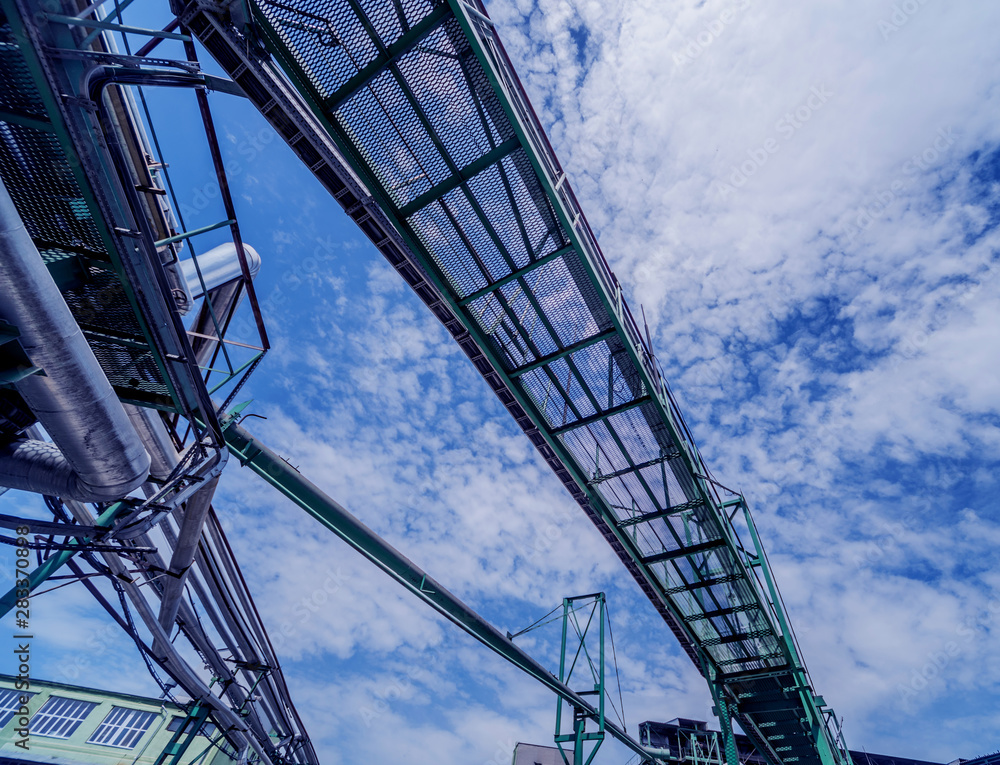 Equipment and pipeline in oil refinery. Equipment and pipeline in oil refinery.