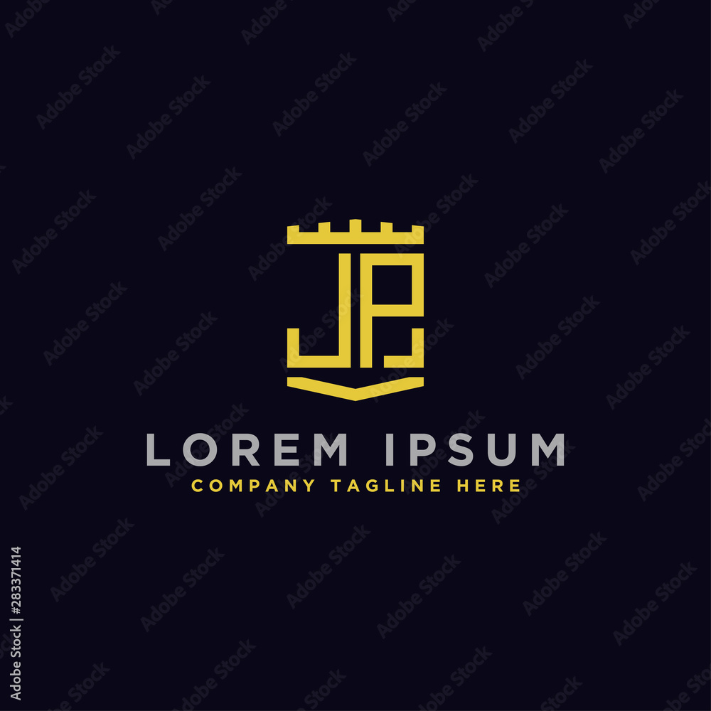Fototapeta premium company logo design inspiration from the initial letters JP logo icon. -Vectors