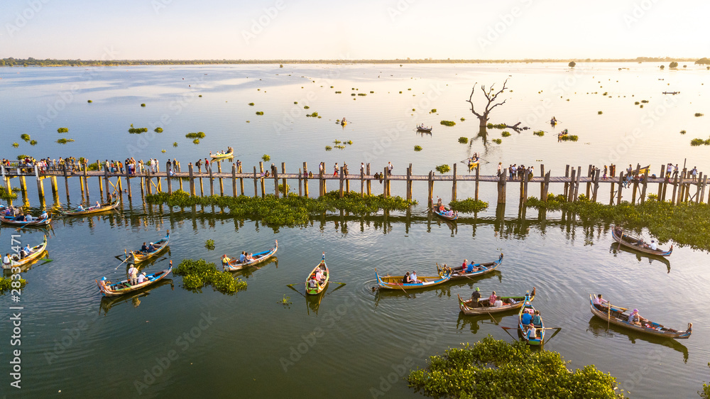 MANDALAY/MYANMAR(BURMA) 08th May, 2020 U BEIN BRIDGE is one of the