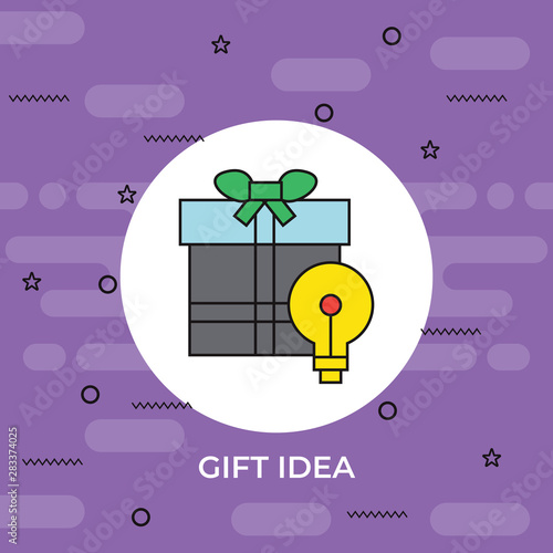 Prize give away, surprising gift, emotional present, fun experience, gift idea concept, line icon