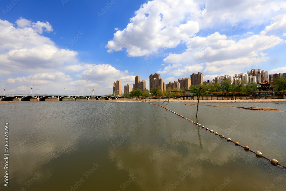 Fototapeta premium Waterfront Park in China