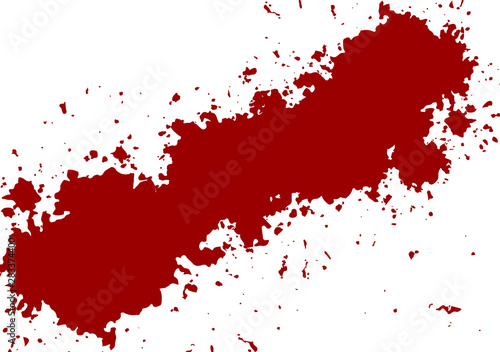 abstract splatter painted red color. vector isolated on white background design. Red dripping blood drop watercolor