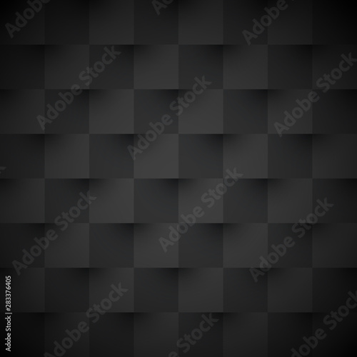 Fototapeta Naklejka Na Ścianę i Meble -  Black geometric checkered cover design pattern. Abstract background.