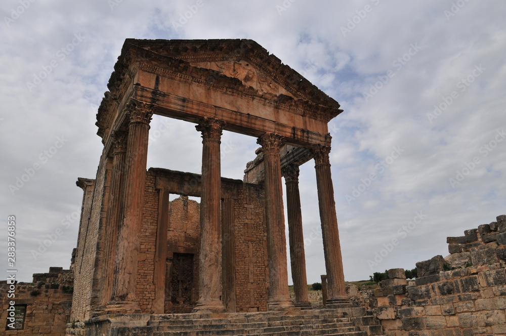 Thugga Roman ruins at Dougga, Tunisia