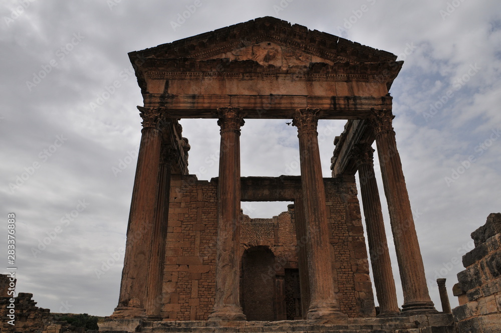Thugga Roman ruins at Dougga, Tunisia