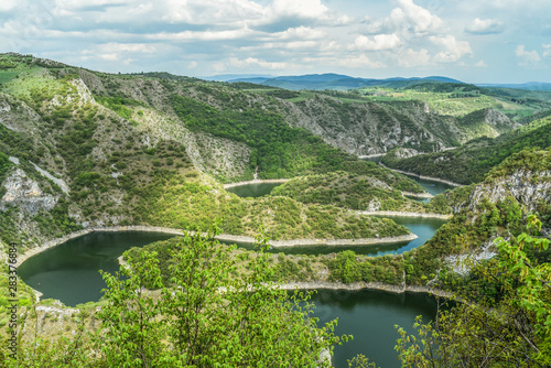 Meanders of river Uvac in Serbia