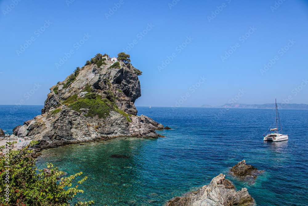 Agios Ioannis mamma mia- seaside of Greek island Skopelos 