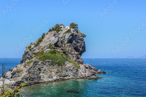 Obraz na plátně Agios Ioannis mamma mia- seaside of Greek island Skopelos