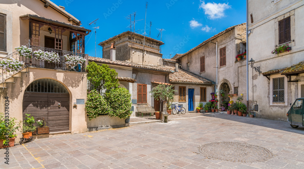 Scenic sight in Bocchignano beautiful village in Rieti Province, Lazio, Italy.