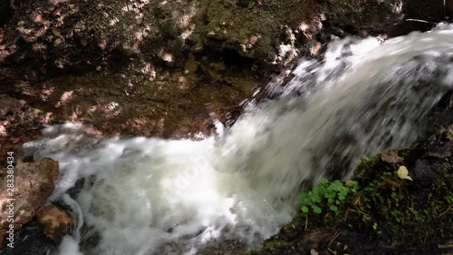 Amazing Vilsos river mini waterfall, Lithuania photo