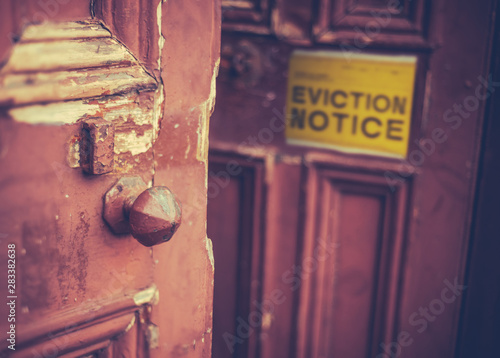 Eviction Notice On Door photo