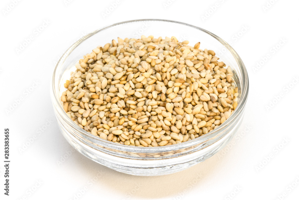 Toasted Sesame Seeds in an Ingredient Bowl Toasted Sesame Seeds in an Ingredient Bowl