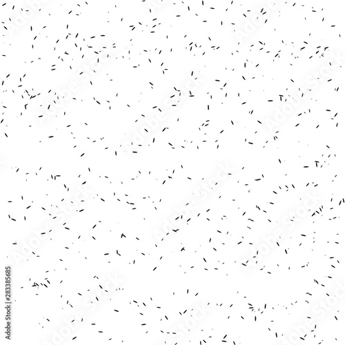 Seamless texture with randomly disposed spots. Geometric monochrome abstract pattern with points. Background black and white. Vector illustration.