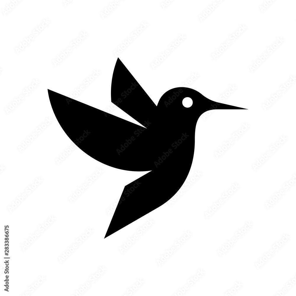 Obraz premium Hummingbird logo. Icon design. Template elements