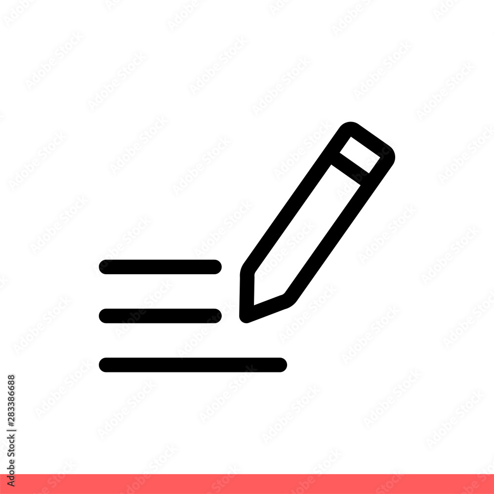 Edit vector icon, pencil symbol