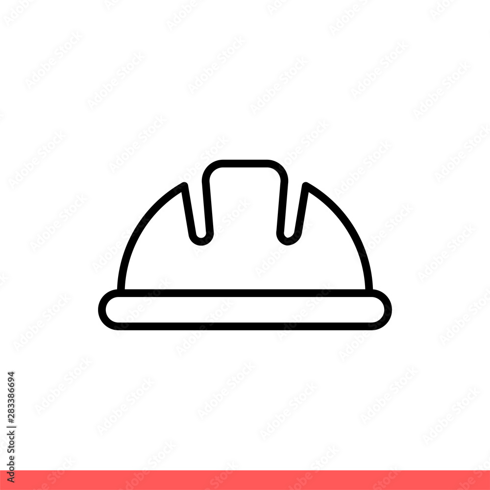 Hard hat vector icon, helmet symbol Hard hat vector icon, helmet symbol