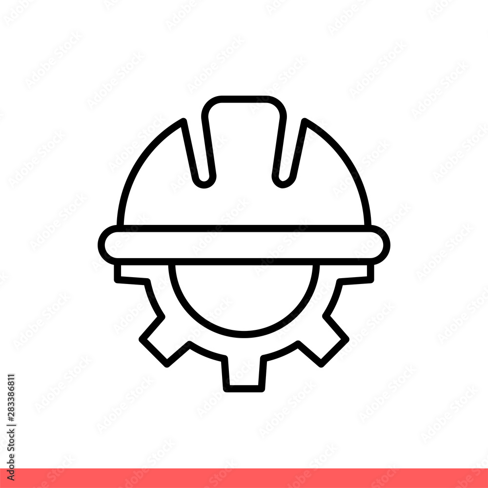 Engineer vector icon, worker symbol
