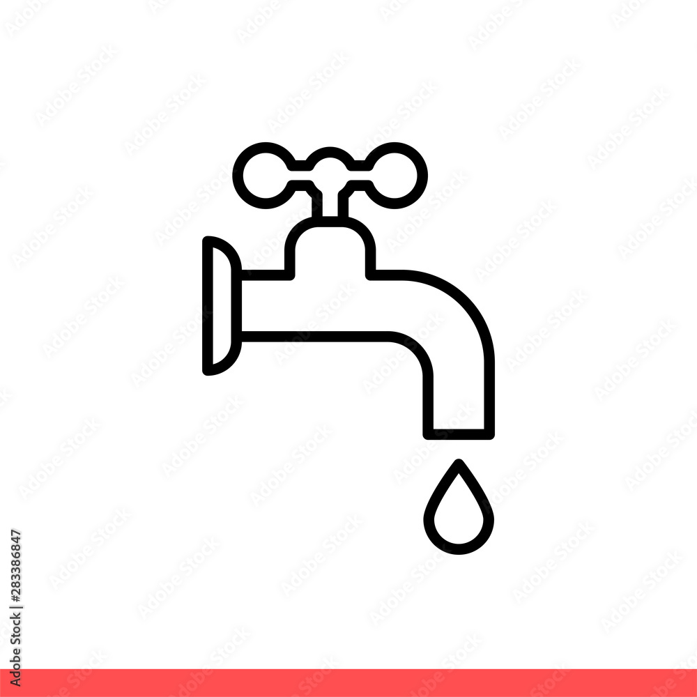 Faucet vector icon, water tap symbol Faucet vector icon, water tap symbol