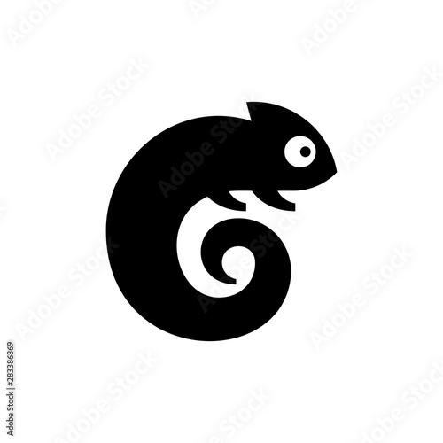 Chameleon Logo. Icon design. Template elements