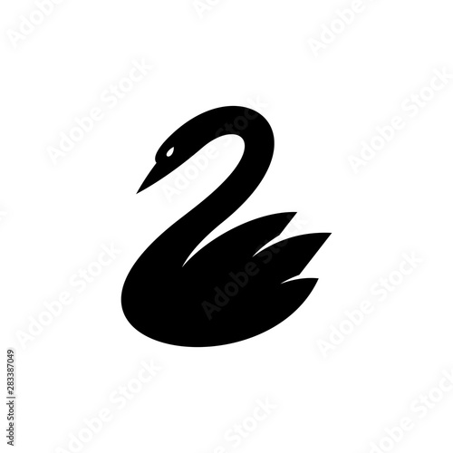 Fototapeta Naklejka Na Ścianę i Meble -  Swan logo. Icon design. Template elements