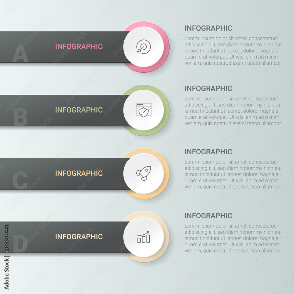 Business process template. Timeline infographics with 5 steps or options. Business process template. Timeline infographics with 5 steps or options.