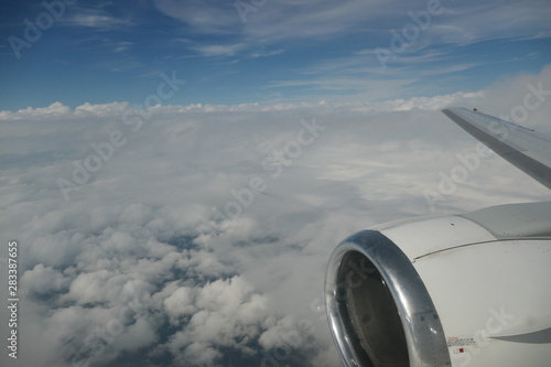 vue aérienne nuageuse