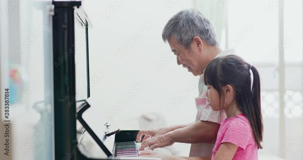 grandpa teach girl play piano grandpa teach girl play piano