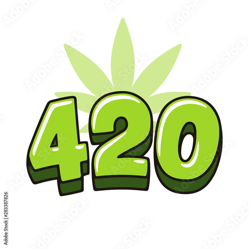 420 with marijuana leaf