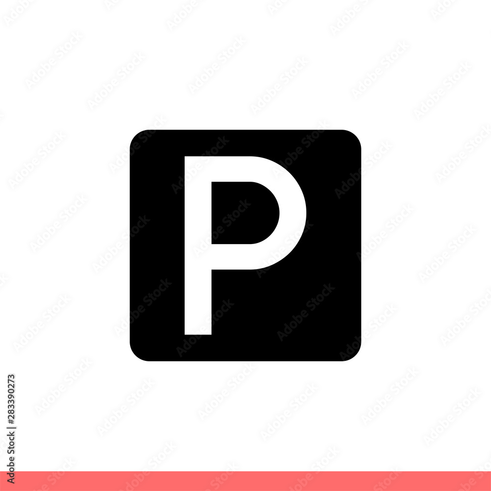 Parking vector icon Parking vector icon