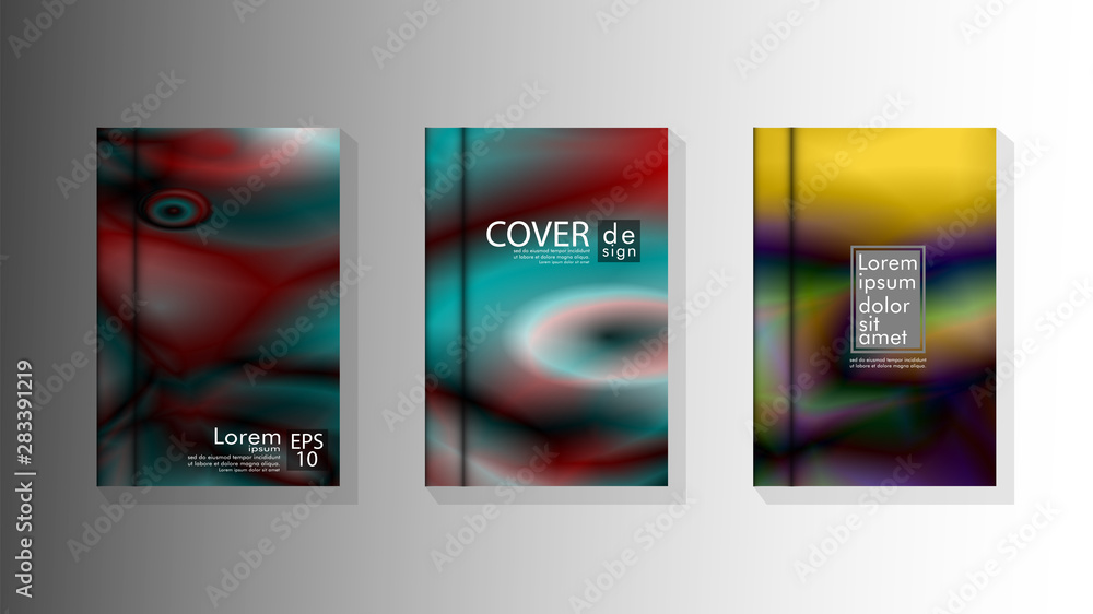 Vector collection of book cover backgrounds for brochures, leaflets ...