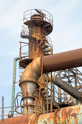 Metal pipe in a factory