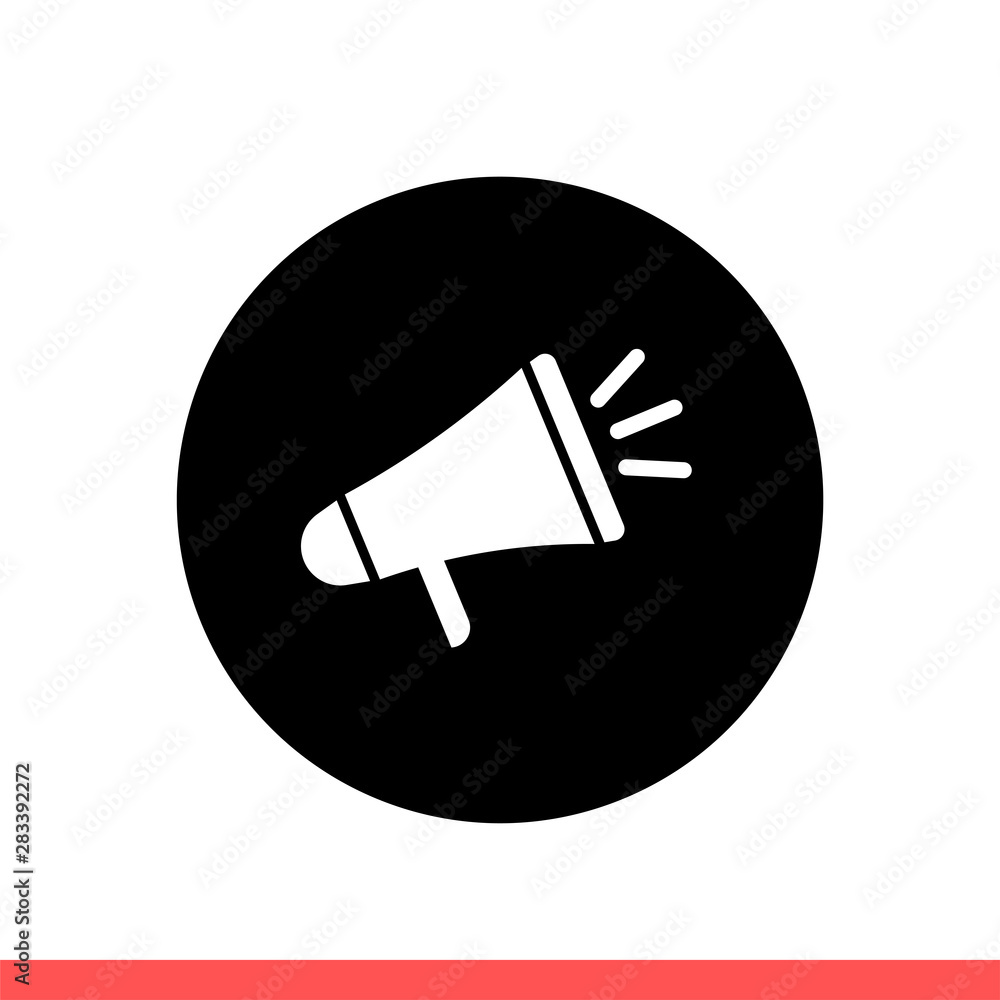 Megaphone vector icon, loudspeaker symbol Megaphone vector icon, loudspeaker symbol