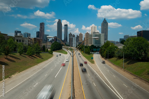 Atlanta Skyline Viewed from Jackson St Bridge	