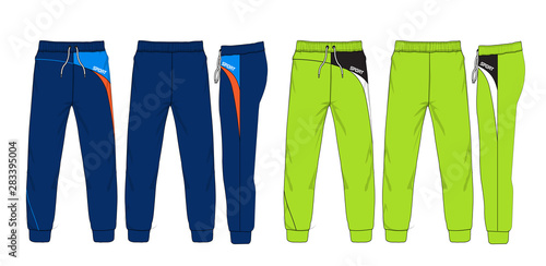 Vector illustration of Sweatpants. stock illustration