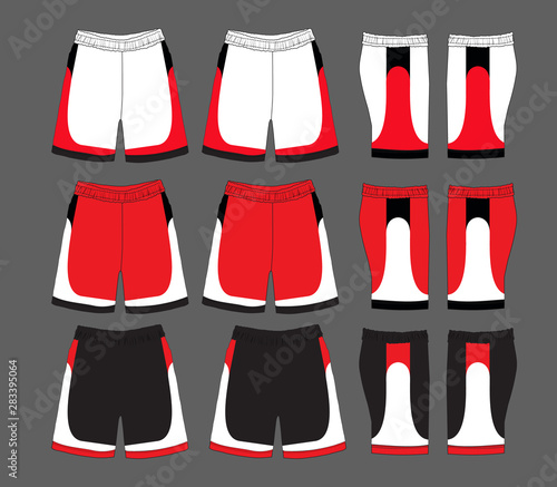 Set of Sport shorts template stock illustration