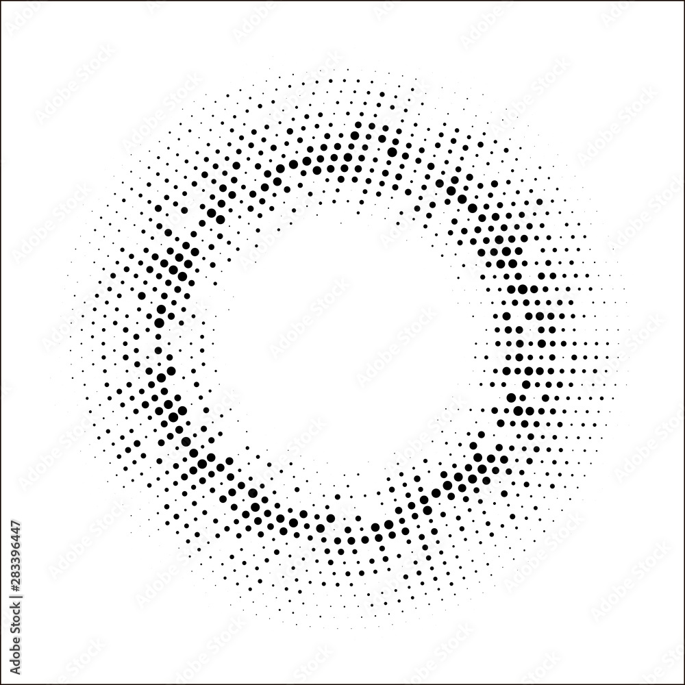 Halftone dotted circular background.Halftone effect vector pattern. Circle dots isolated on white background. Cosmetic, medicine, advertisement illustration. Halftone dotted circular background.Halftone effect vector pattern. Circle dots isolated on white background. Cosmetic, medicine, advertisement illustration.
