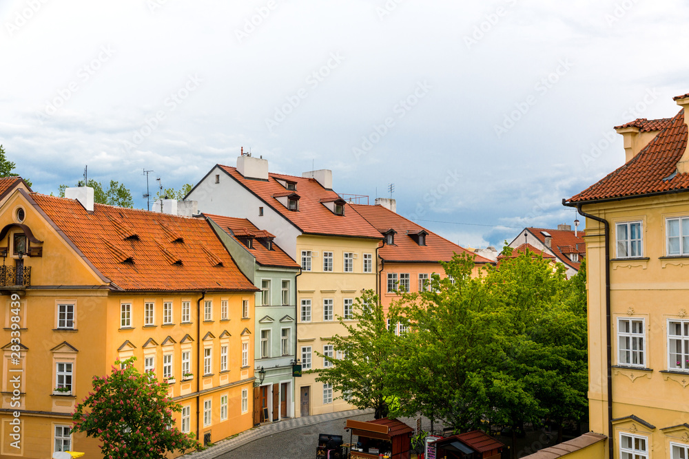 Old European town cityscape, nobody