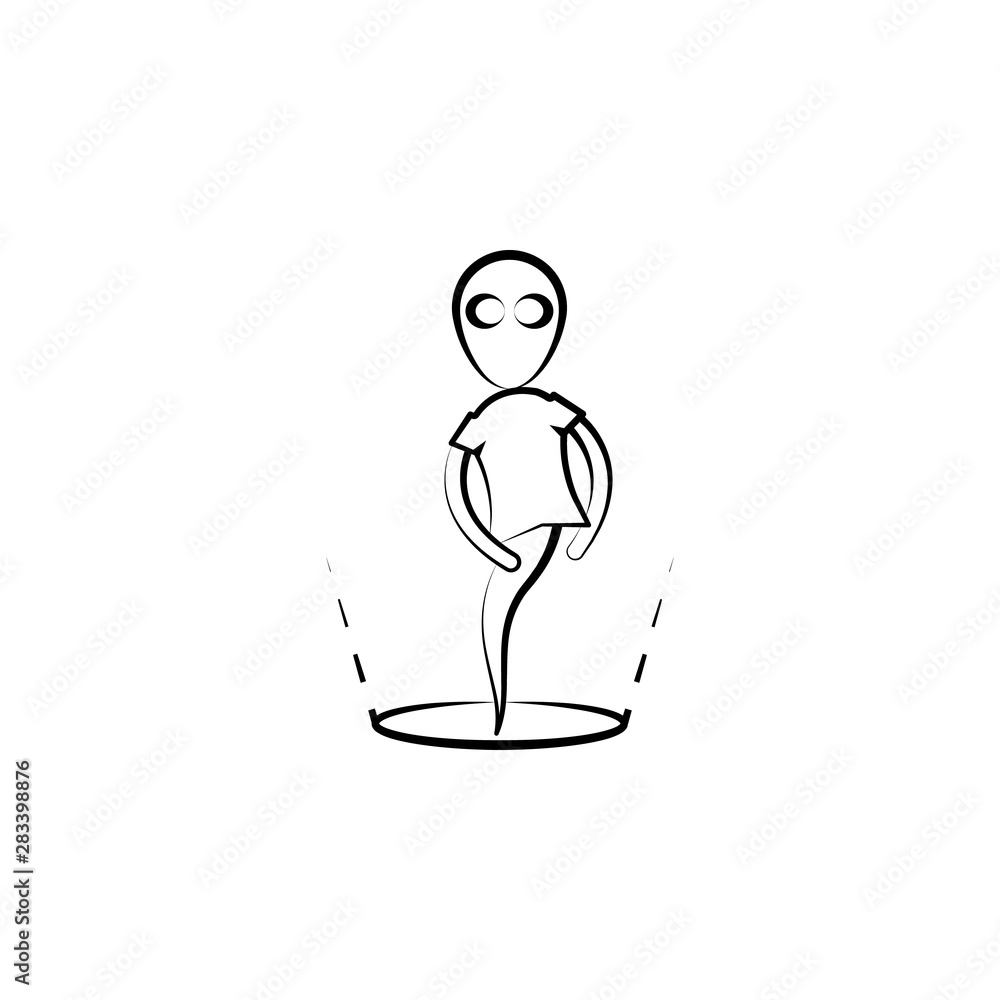 Alien, location icon. Element of hand draw ufo icon Alien, location icon. Element of hand draw ufo icon