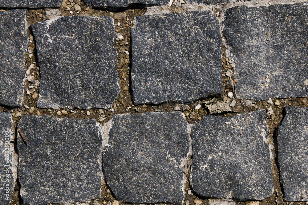 Fototapeta premium Stone tiles on the wall. Background