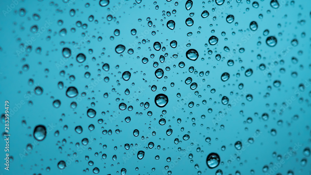 Water Drops On Glass Background