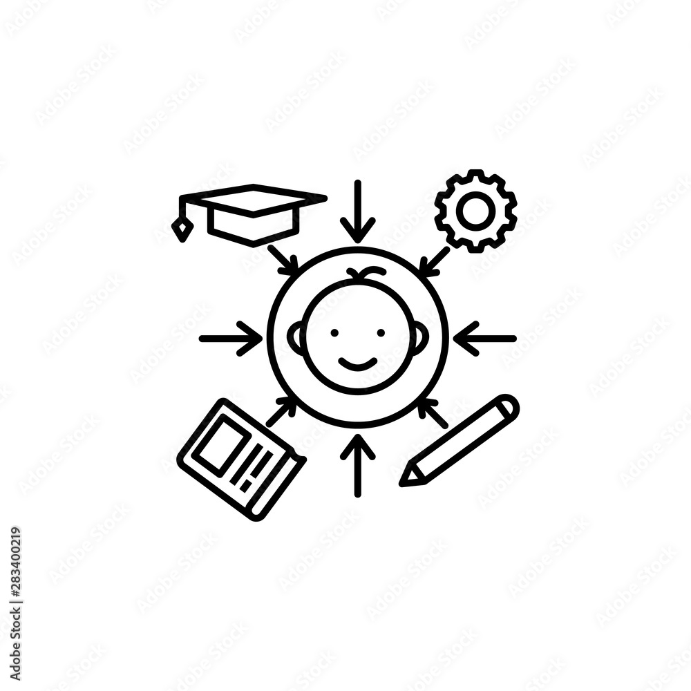 Learning, day care center icon. Element of education line icon Learning, day care center icon. Element of education line icon