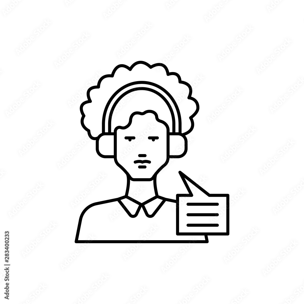 Learning, man, conference icon. Element of education line icon Learning, man, conference icon. Element of education line icon