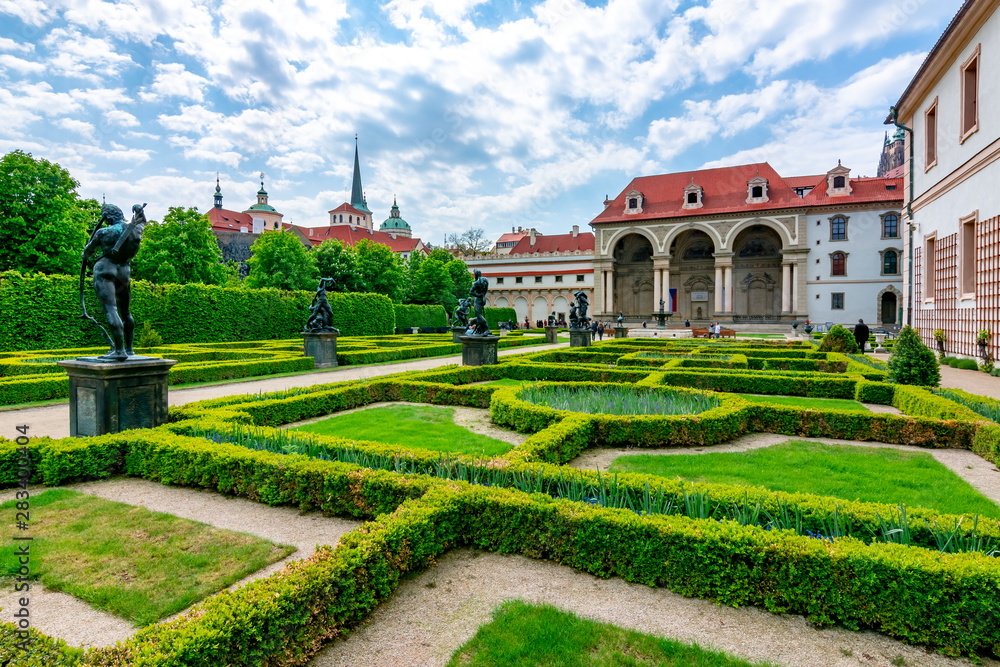 Wallenstein Palace and garden in Mala Strana, Prague, Czech Republic