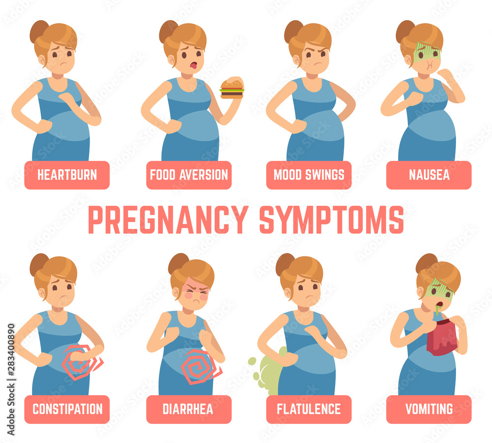 pregnancy-symptoms-early-signs-pregnant-woman-change-appetite-heartburn-vomiting-diarrhea