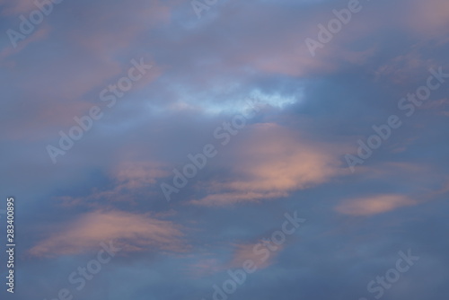 Blue orange soft clouds © darknightsky