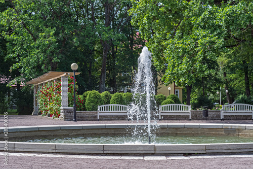 Fountain in the city park.