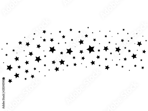 Star tail. Falling stars abstract christmas magic decoration. Stardust silhouettes, glitter trail or milky way vector concept