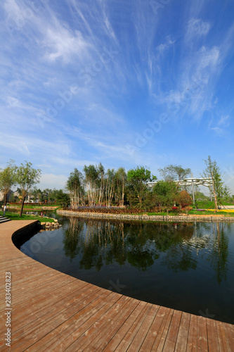 Chinese classical architecture in a park