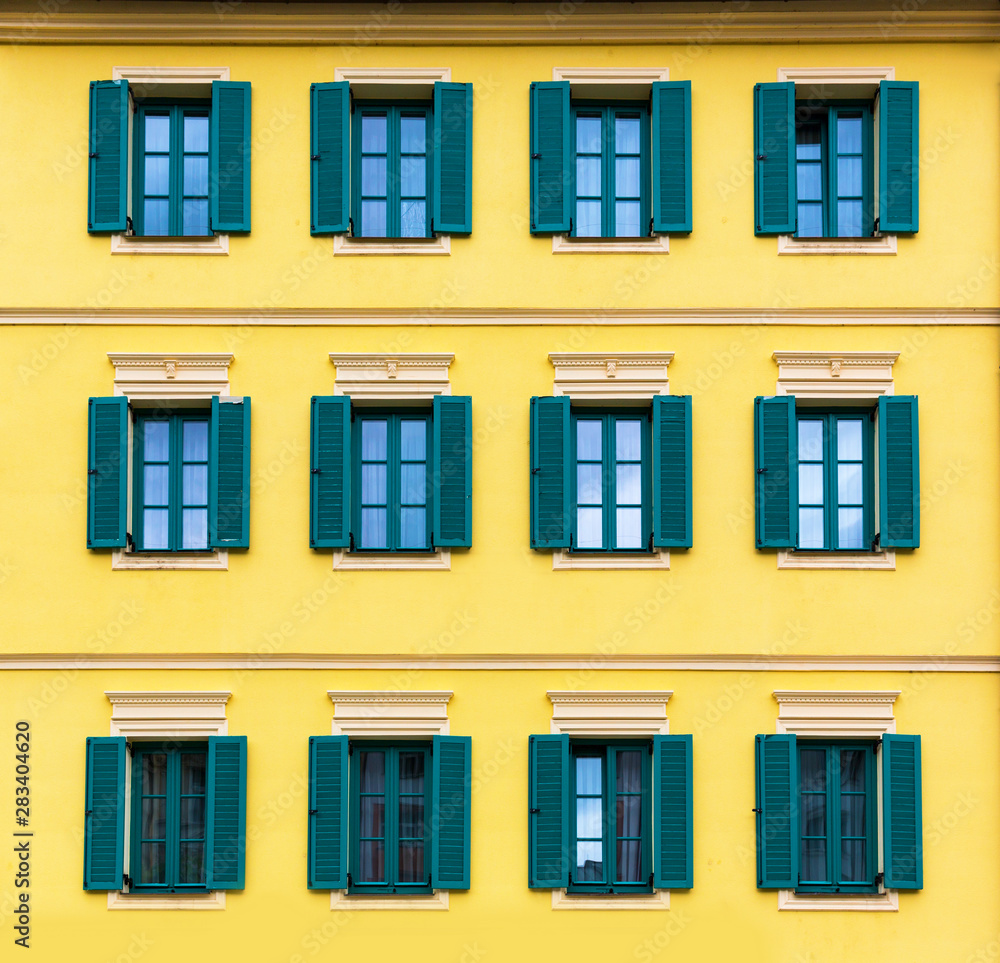 Building facade closeup, Karlovy Vary