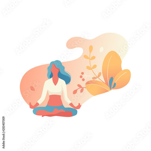 Woman activities. Girl doing sports, yoga, dancing, fitness exercise in different poses. Sport women flat illustration isolated on white background for website and mobile website development.- Vector